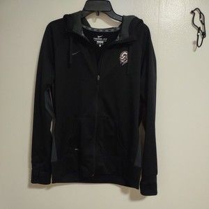 Nike Therma Fit Men's XL Full Zip Hoodie Sweatshirt Purple Gold Knight Excellent